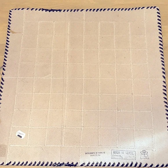 Handcrafted Cowhide Checkers Set - Brown and Black - Picture 7 of 10